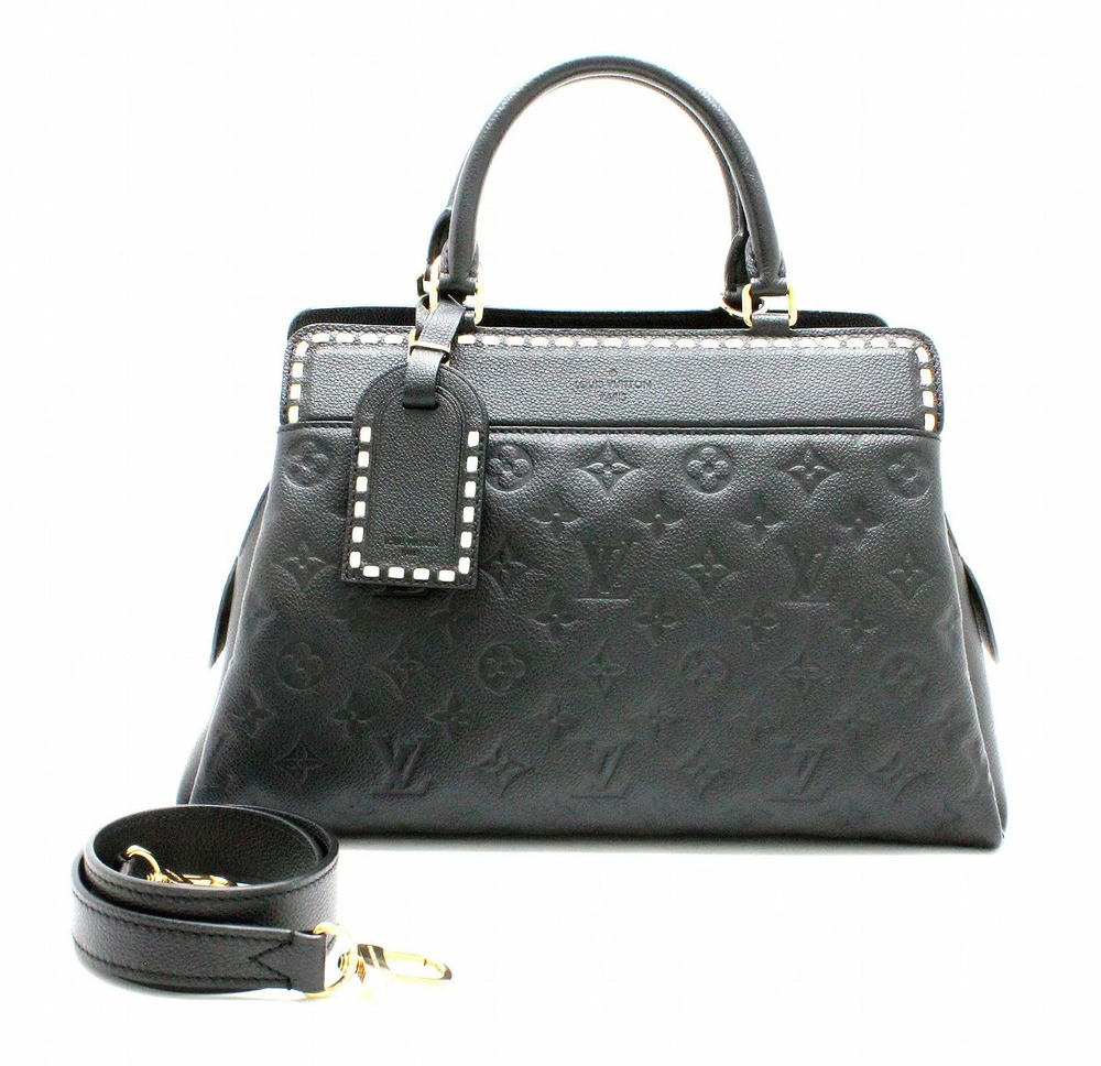 Louis Vuitton Monogram Empreinte Vosges Leather 2Way Shoulder Bag Noir Black
